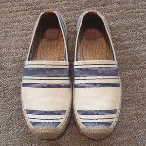 Tory Burch Striped Espadrille Flats Size 6